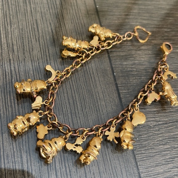 Bradford Exchange Care Bears 24k Gold Plated & Swarovski Charm Bracelet Rare - Picture 8 of 17